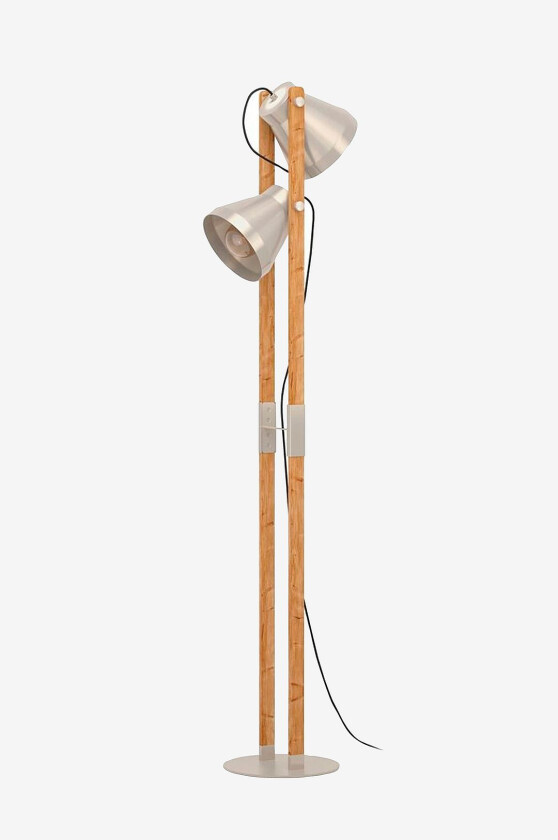 Cawton gulvlampe H134 stål/brun