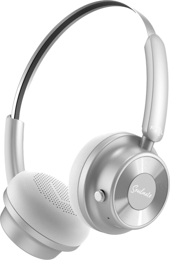 Soulmate trådløse on-ear hodetelefoner, sølv