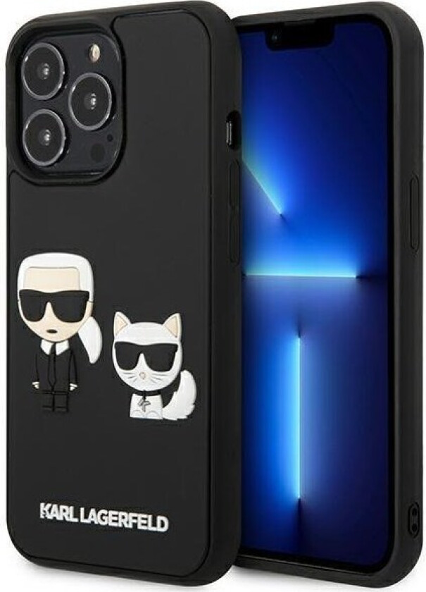 KLHCP13L3DRKCK iPhone 13 Pro / 13 6.1" black/black hardcase Karl&Choupette Ikonik 3D