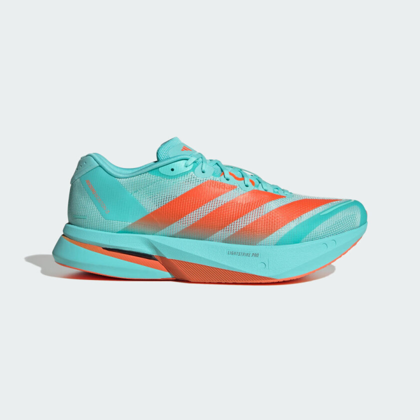 Adizero Boston 13 Herre Flash Aqua/Impact Orange/Iron Metallic 44