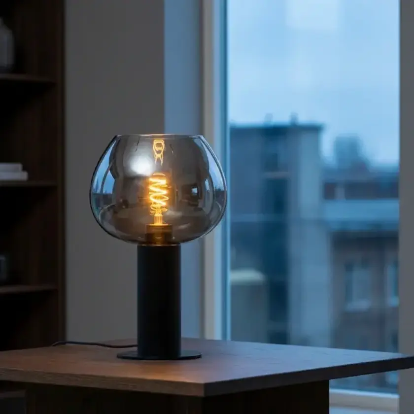 Kelly uplight bordlampe 30cm smoke