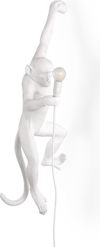 Monkey Lamp Hanging Left Hand/White