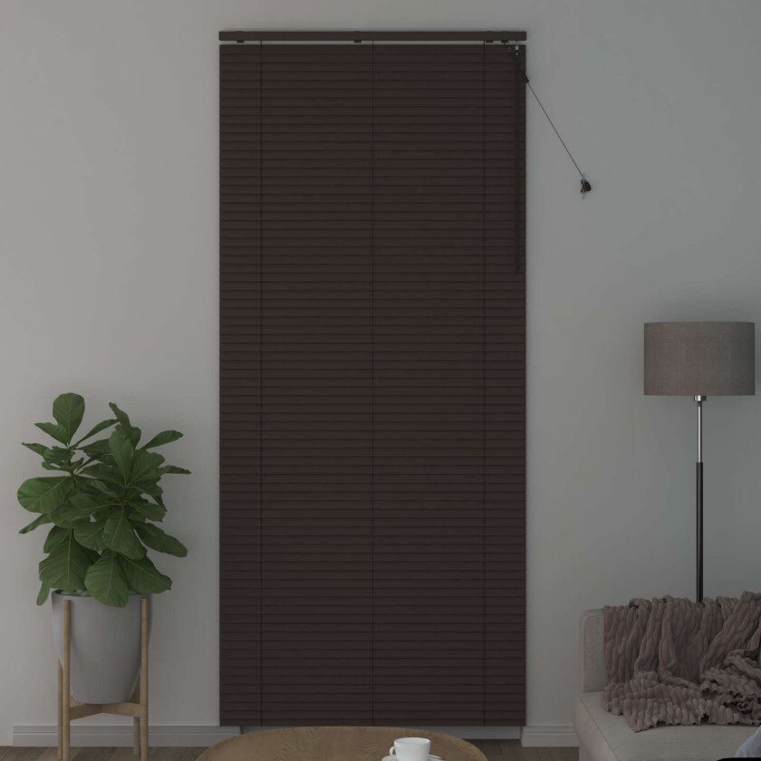 Venetiansk persienne Mørk brun 110 x 250 cm 35 mm