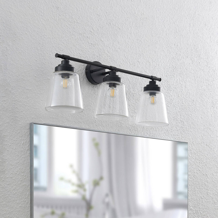 Carmalin vegglampe av glass, 3 lyskilder