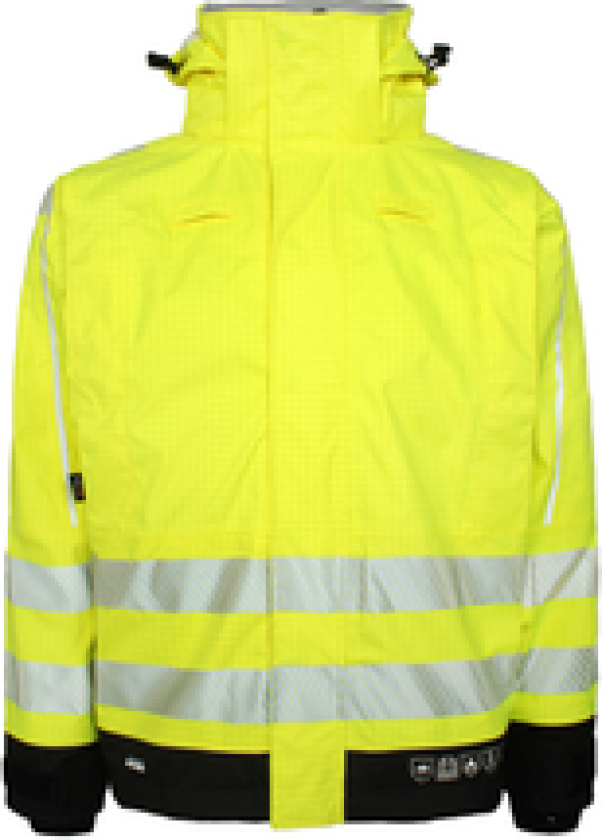 REGNJAKKE ARC GUL/SORT 5XL