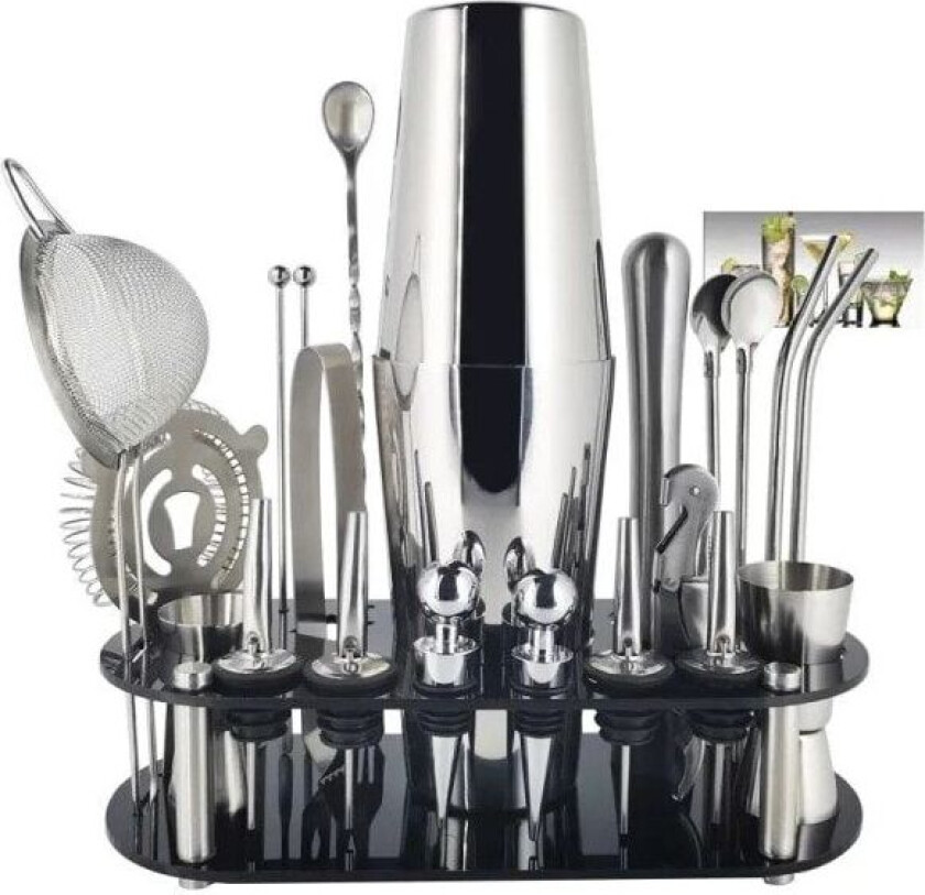 22 biter 750ml Boston cocktail shaker bar verktøy vin mikser sett bartender cocktail shaker verktøy sett