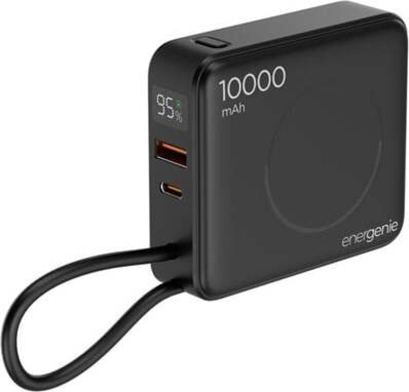 20 W Fast charging powerbank Nødlader - Svart - 10000 mAh