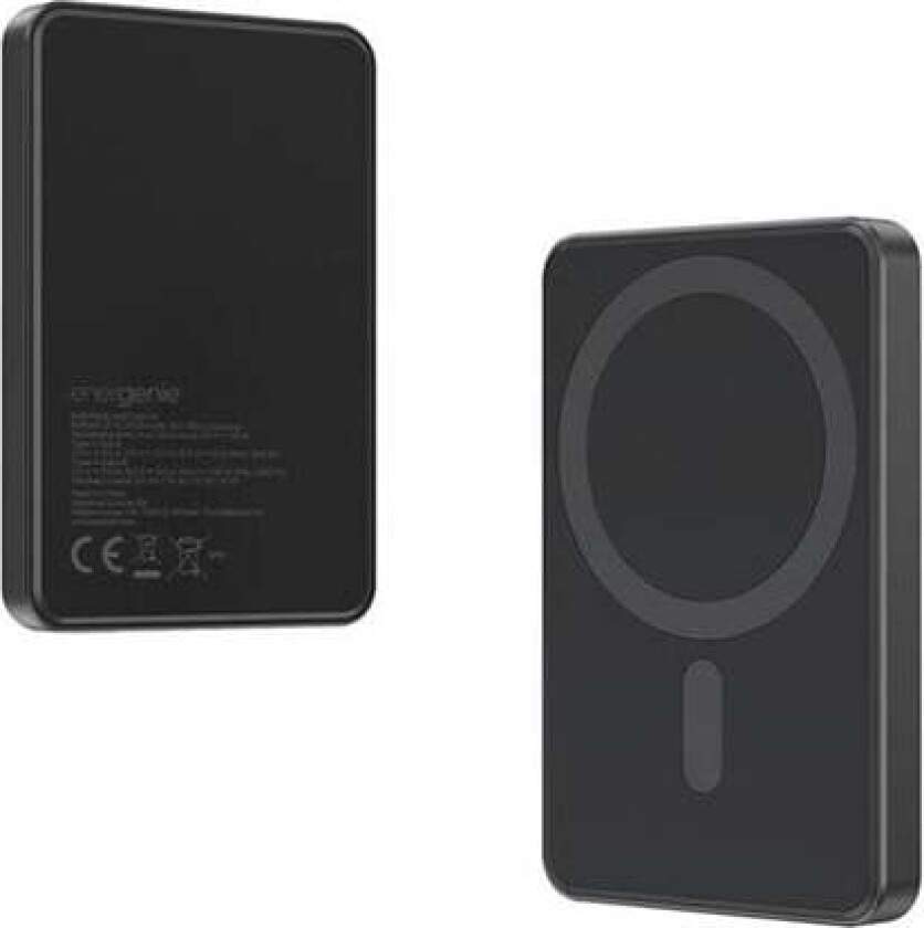 15 W Magnetic wireless powerbank Nødlader - Svart - 5000 Ah