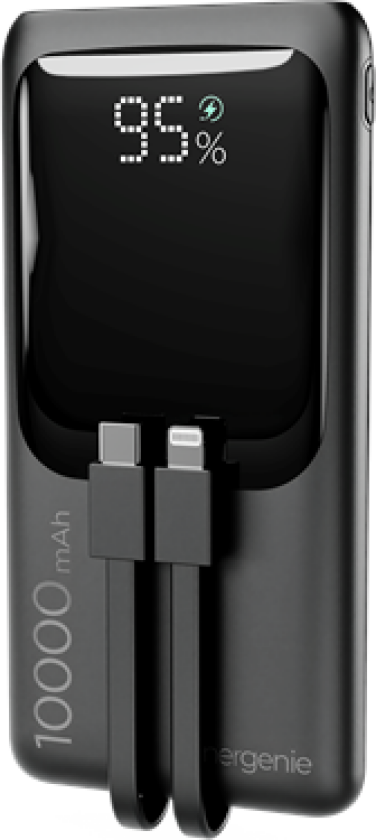 Bilde av 20 W Fast charging powerbank with cable Nødlader - Svart - 10000 mAh