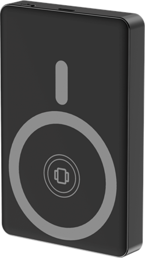 15 W Magnetic wireless powerbank with LCD 10000 m Nødlader - Svart - 10000 mAh