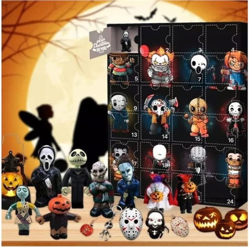 2025 Adventskalender 24 Ruter Halloween Blind Box Samleobjekter Utsøkt Håndverk Halloween Leketøysett For Barn Voksne Halloween Fest Leker