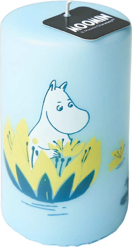 Bilde av Moomin Pillar Candle Lumme - Blue - 7X12CM