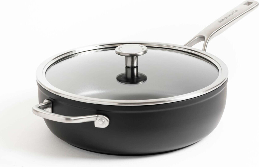 Forged Hardened Aluminium Wok with Helper Handle - Black - 30 cm