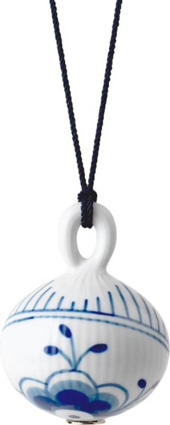 Blue Fluted Mega julekule 2 Ø 9,5 cm