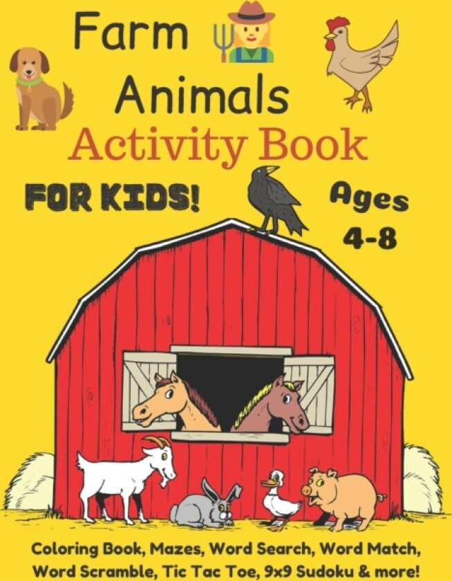 Farm Animals Activity Book For Kids Ages 4-8 av John Catanach (Paperback)