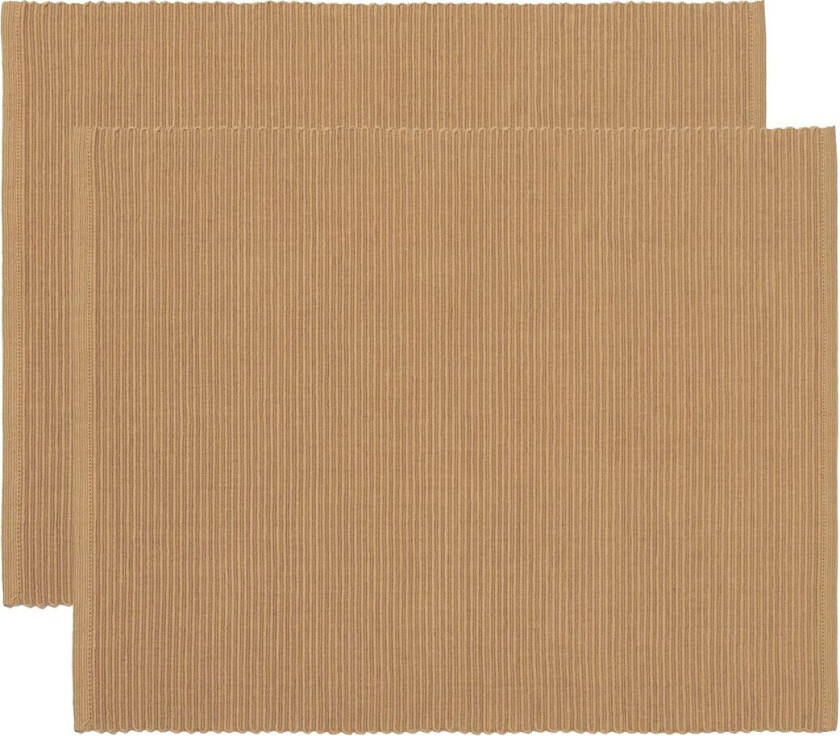 Linum Uni spisebrikke 35 x 46 cm 2-pakning Camel brown
