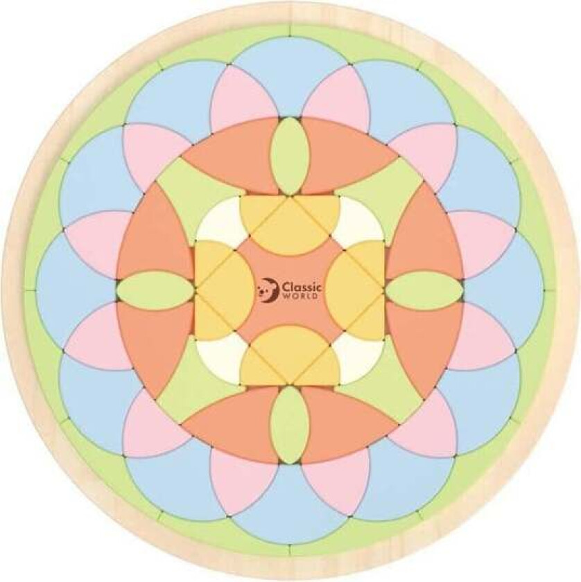 Wooden Mandala Puzzle Flower Tre
