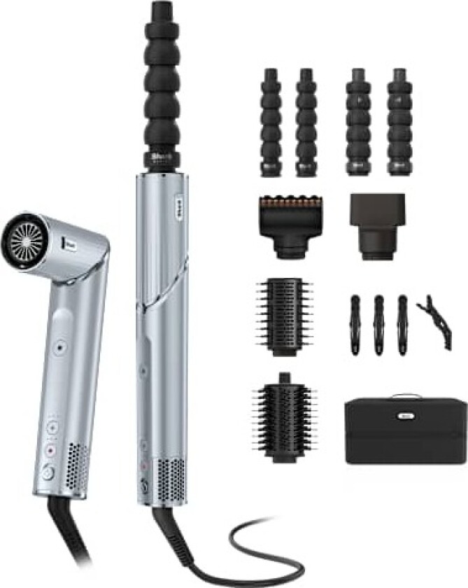 FlexStyle 6-i-1 Air Styler & Hårføner med oppbevaringsetui - Isblå | HD476WHEU | va Ninja