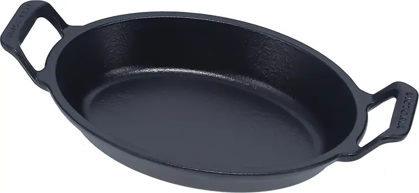 Bilde av oval gryte i støpejern pre-seasoned 27,1x15,5 cm