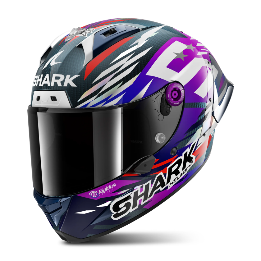 Bilde av Aeron GP FIM Racing Replica Helhjelm Carbon/Fiolett KromXXL
