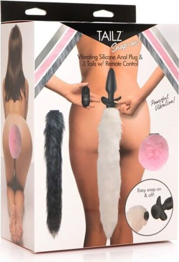 Vibrating Anal Plug & 3 Tails With Remote Control Anaplugger pakke