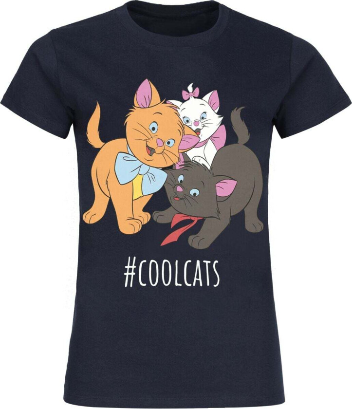 Disney T-skjorte - #COOLCATS - S til XXL - Damer - marineblå