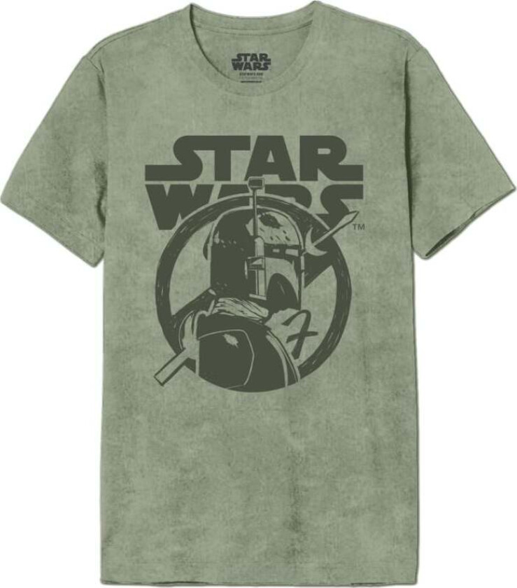 Disney T-skjorte - Boba Fett - Profile - Logo - M til XXL - Herrer - khaki
