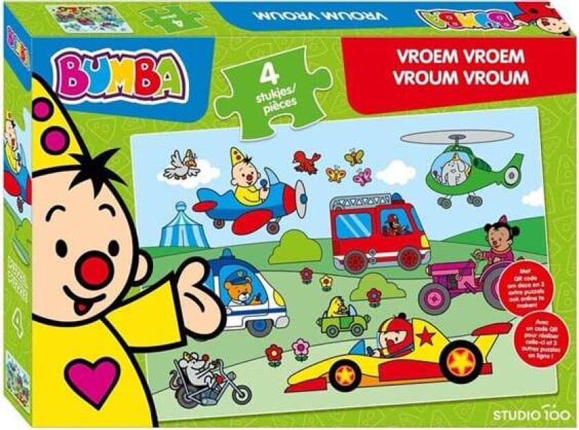 Bumba Puzzle Vroem Vroem - 4pcs. Gulv
