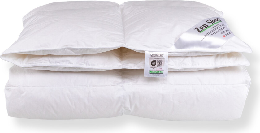 Helårs dobbeltdyne - Allergivennlig - 200x220 cm - Europeiske moskusdun - Zen Sleep dyne