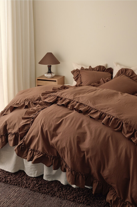 Sengesett Juliette Frill 2 eller 3 stykker - Brun