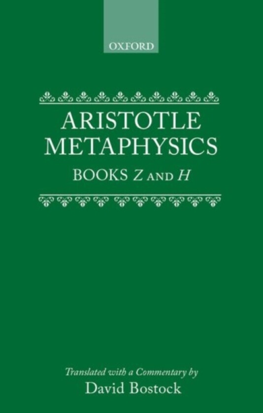 Metaphysics Books Z and H av Aristotle (Hardcover)