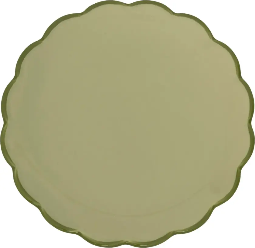 Good Morning sculpted tallerken Pale green