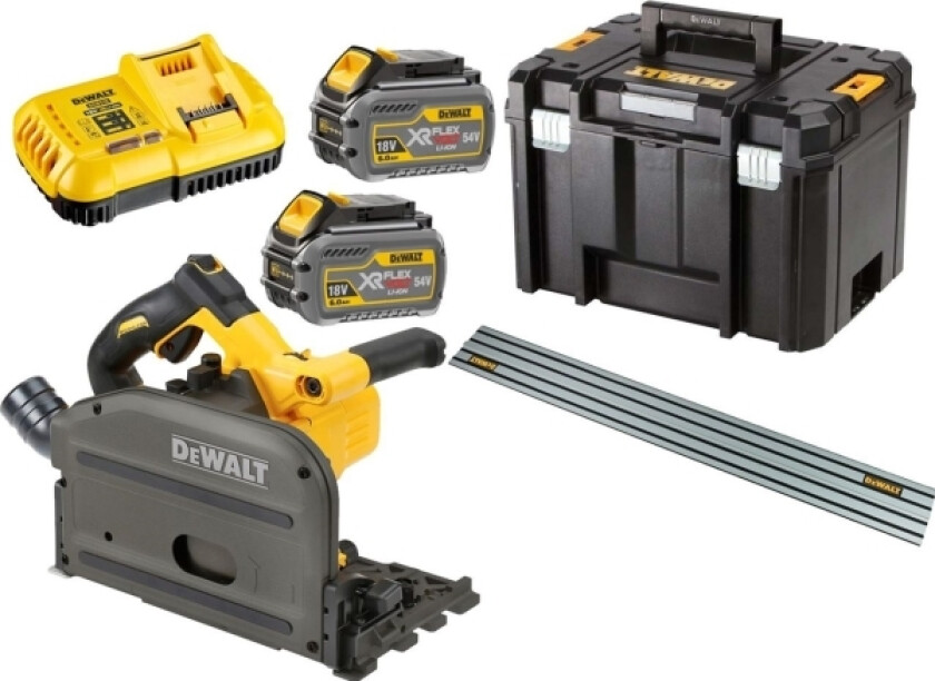 FLEXVOLT Sirkelsag - Dykkutter 54V 2x6,0Ah SKINNE 1,5m DCS520T2R