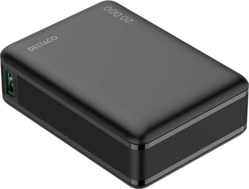 PB-C1012 - Powerbank 20 000 mAh - PD 65 W - 1x USB-C + 1x USB-A - Black Nødlader - Svart - 20000 mAh