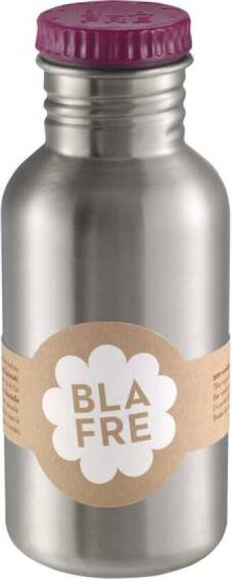 Stålflaske Plommerød 500ml