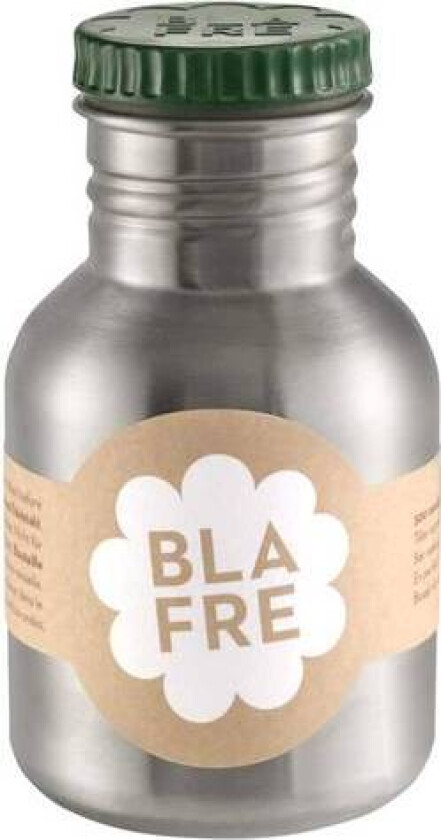 Stålflaske Til Barn 300 Ml. Mørk Grønn
