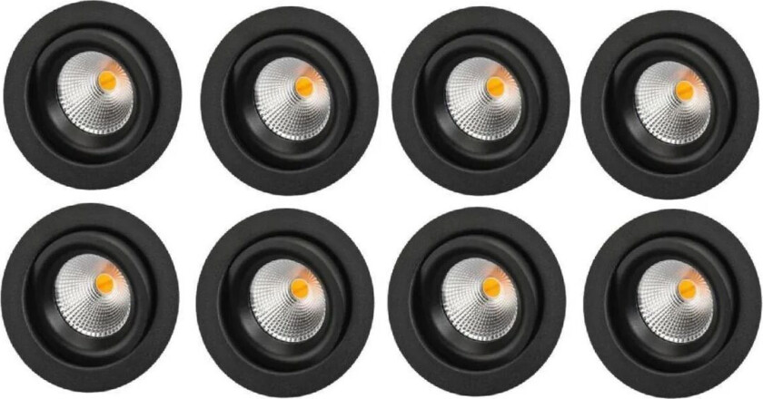 Junistar Eco IsoSafe 8 pack 6W LED 2700K - Svart