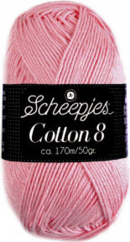 Cotton 8 Garn Unicolor 654 Lys Rosa