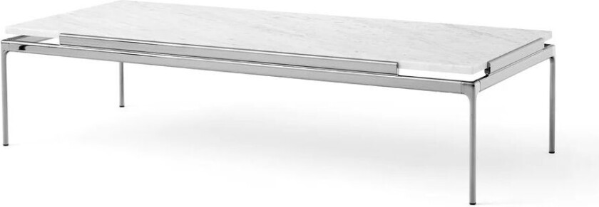 &Tradition Sett LN12 sofabord Bianco carrara-dark chrome