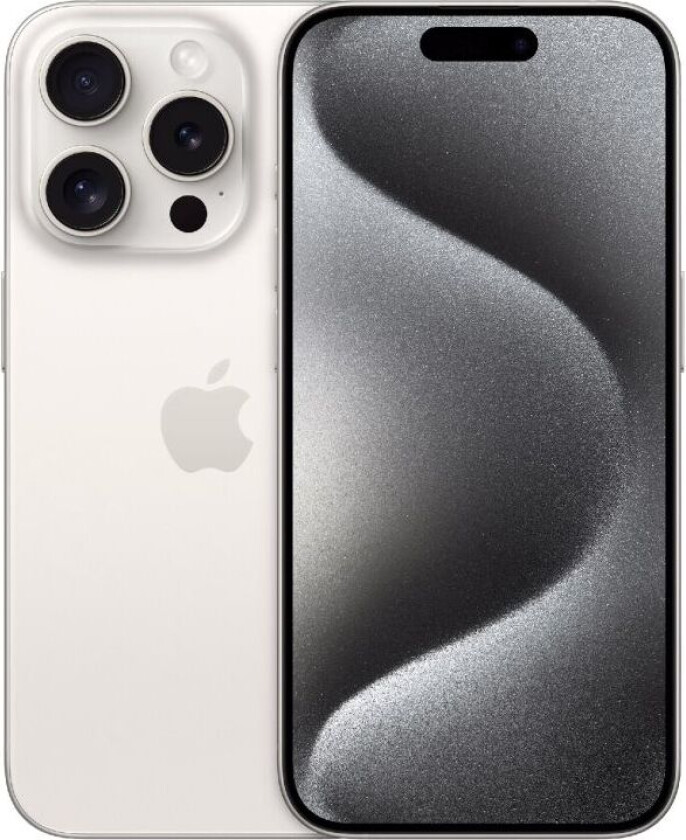iPhone 15 Pro - 5G smartphone - dobbelt-SIM / Internminne 512 GB - OLED-display - 6.1" - 2556 x 1179 piksler (120 Hz) - 3x bakkamera 48 MP, 12