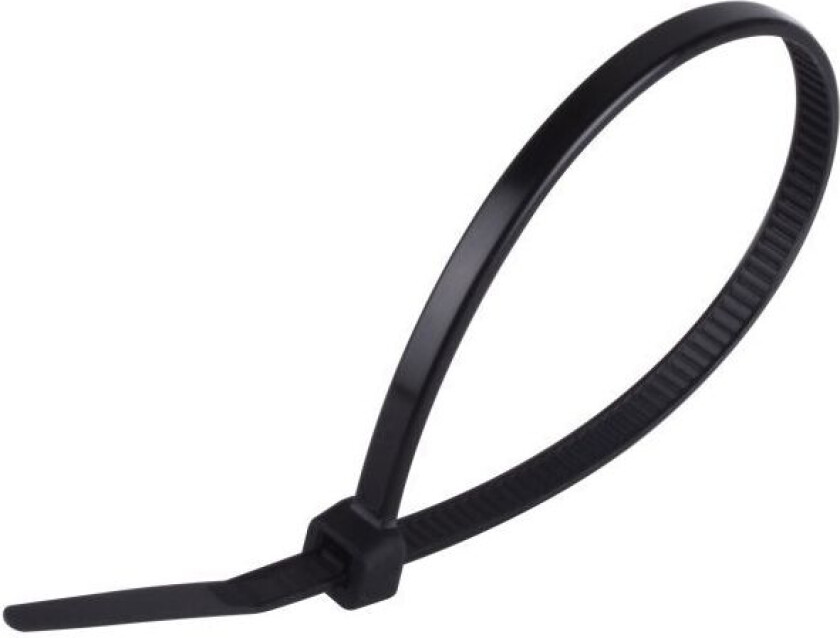 Gelia 4005320312 Buntebånd svart, 100-pakning 200 x 4,8 mm