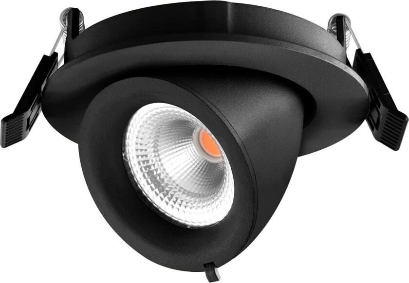 Sargas Rotatable lavtbyggende downlight 8W 2700K Dimbar IP20 - Svart