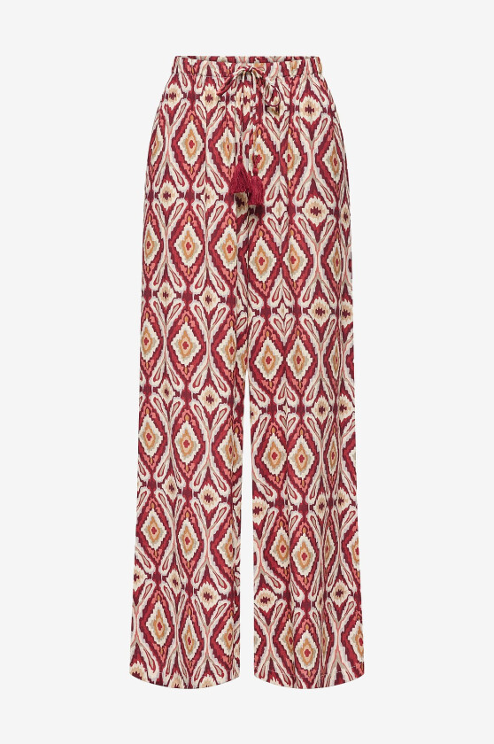 Bukser onlGini Mikasi Wide Pull UP Pant WV - Rød