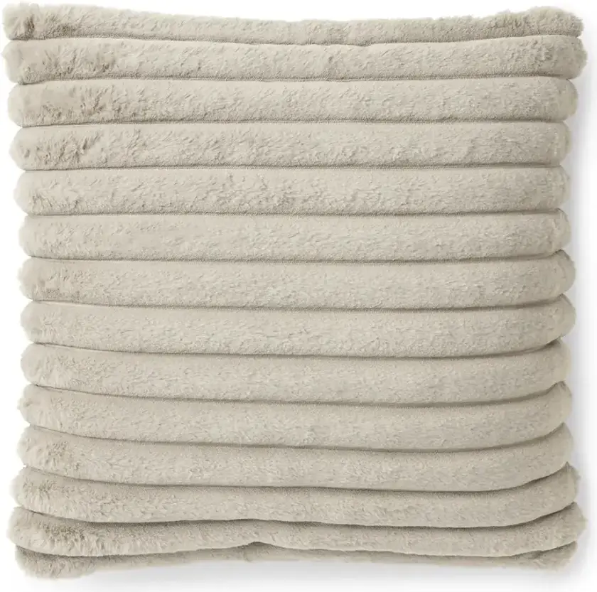 Stripy ornamentpute 45x45 cm Taupe