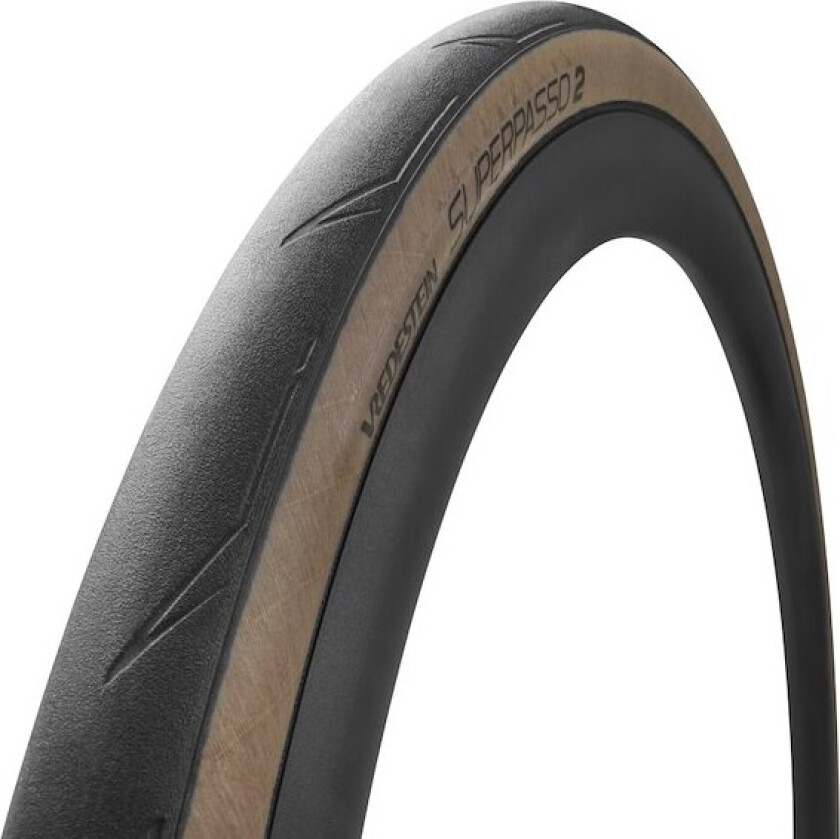 Superpasso 2 foldedekk med slange landevei 700 x 25c sort/transparant