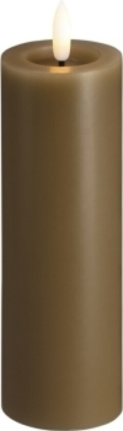 LED-blokklys i dark sand med smelteeffekt – Ø 4,9 cm x H 15 cm