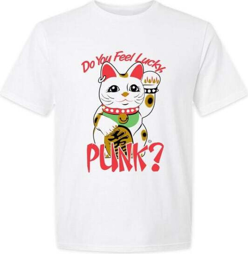 Fun T-skjorte - Lucky Punk - M til 3XL - Herrer - hvit