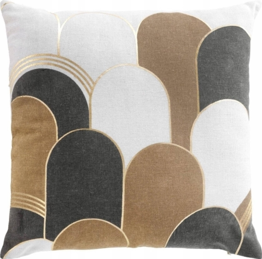 Douceur d`Interieur dekorpute med gyldent mønster 45 x 45 cm