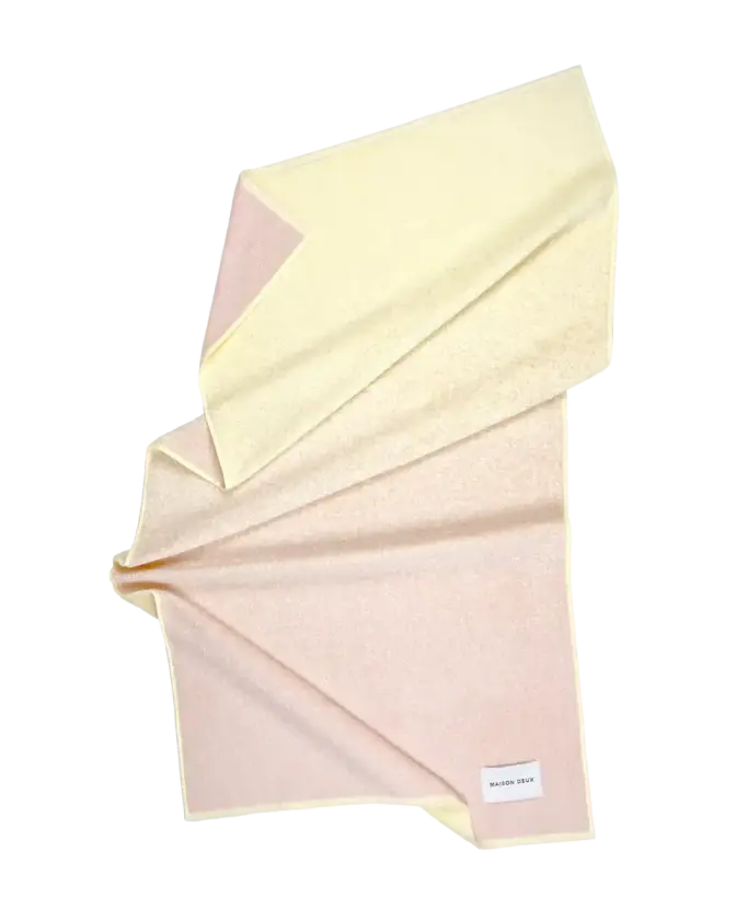 Gradient Badehåndkle Butter Yellow Pink 70x140 cm