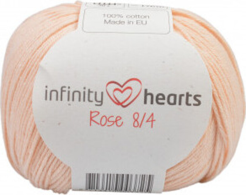 Rose 8/4 Garn Unicolor 205 Lys Fersken